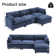 Redenius L-Shape Boucle Upholstered Sectional Sofa With Armrest