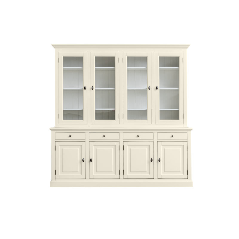 Topeka Display Cabinet, Cream/White