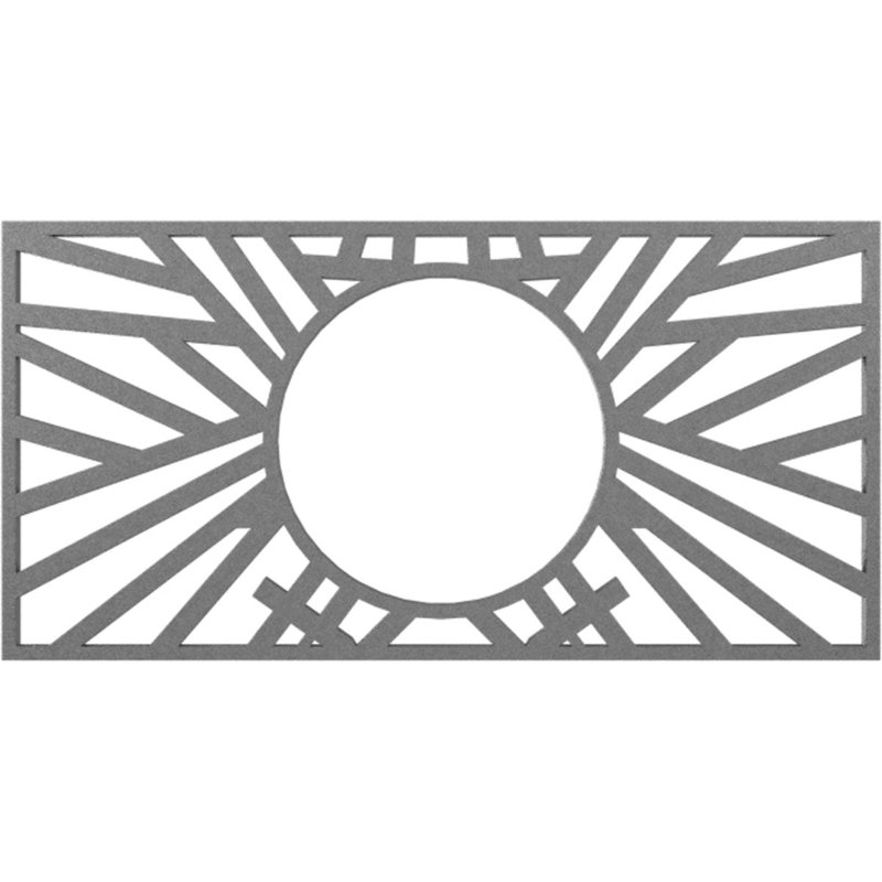H 38 po x l 19 po x P 14 1/4 po x P 1 po médaillon de plafond en PVC de qualité architecturale Hoover, nickel, Nickel