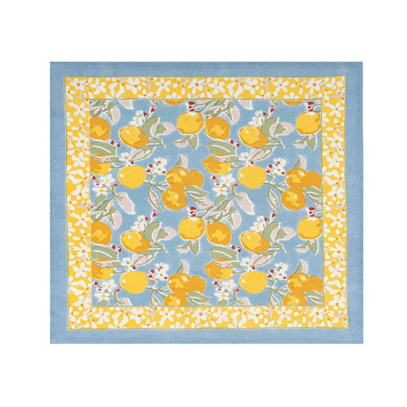 Aazad Citron Napkins - 19" x 19", Blue/Yellow
