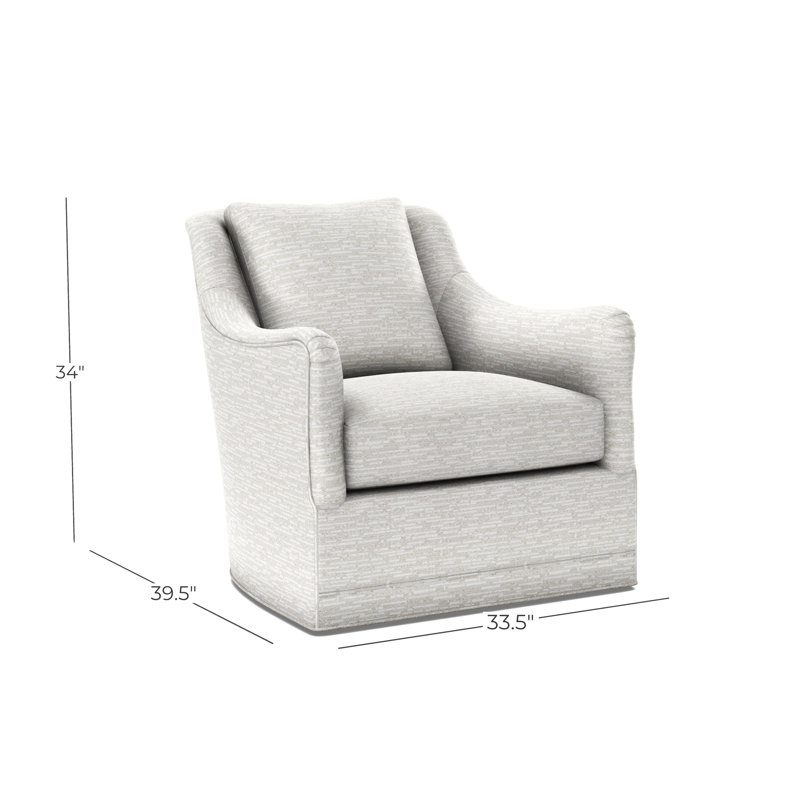 Arcadia English Arm Swivel Chair, Wild Dunes Natural