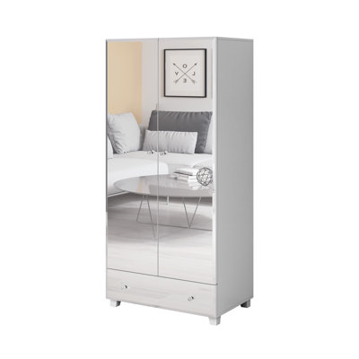 Chawn 2 Door Manufactured Wood Wardrobe