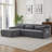 Chenille L-Shape Luxury Sectional Oversized Sofa,Mnimalist Design,Comfy Sleeper Couch for Living Room,Apartment&Reception Spaces,No Assembly Required-489171736-489171740