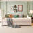 Teddy Fleece Upholstered Daybed With LED Lights And  Trundle For Modern And Space-Saving Living-2141819965-2141819960
