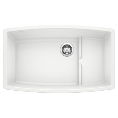 Performa Cascade  32" L x 20" W Undermount Kitchen Sink with Colander & Basket Strainer