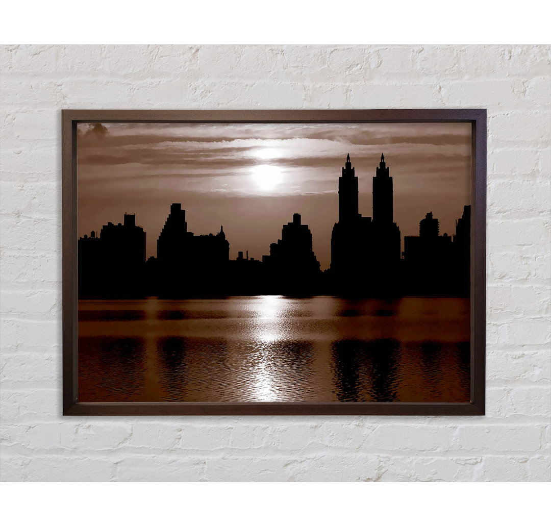 Nyc Brown Skyline - Druck