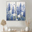 Blue Bonnets Tranquility I - Floral Blue Bonnets, art mural 2 panneaux