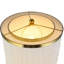 Lampe décorative en métal poli avec abat-jour crème 17,88 po H Eparama