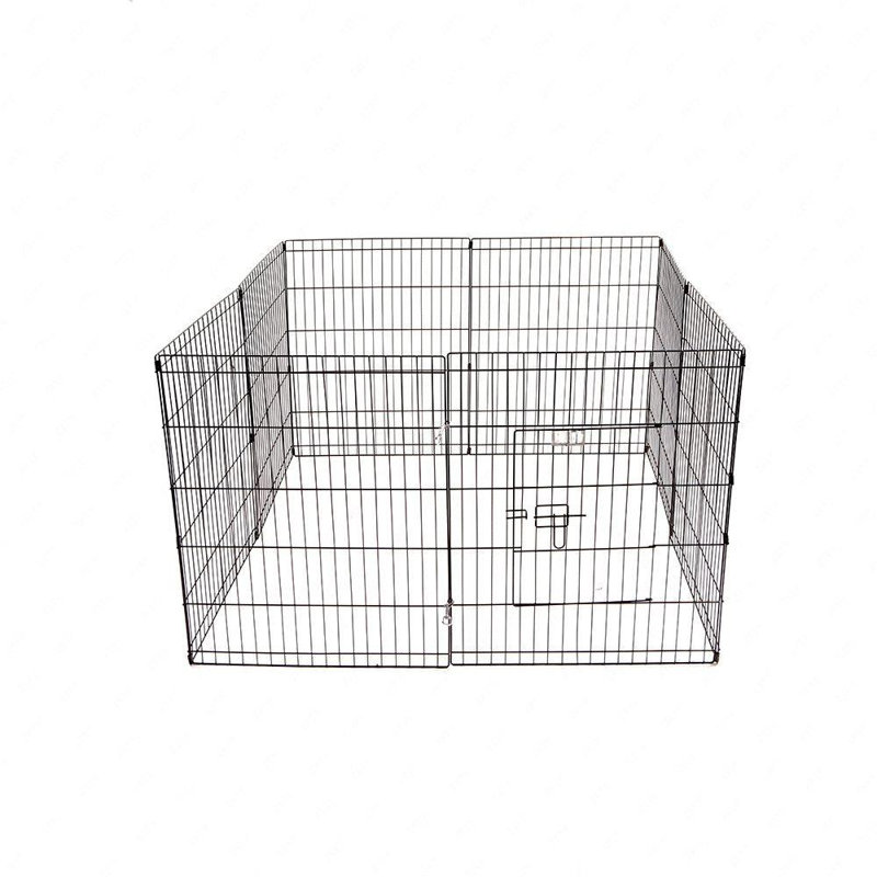 Panel Iron Exercise Pen With Door, 36" H