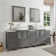 Melbourne 84'' Double Bathroom Vanity with Engineered Marble Top with Mirror