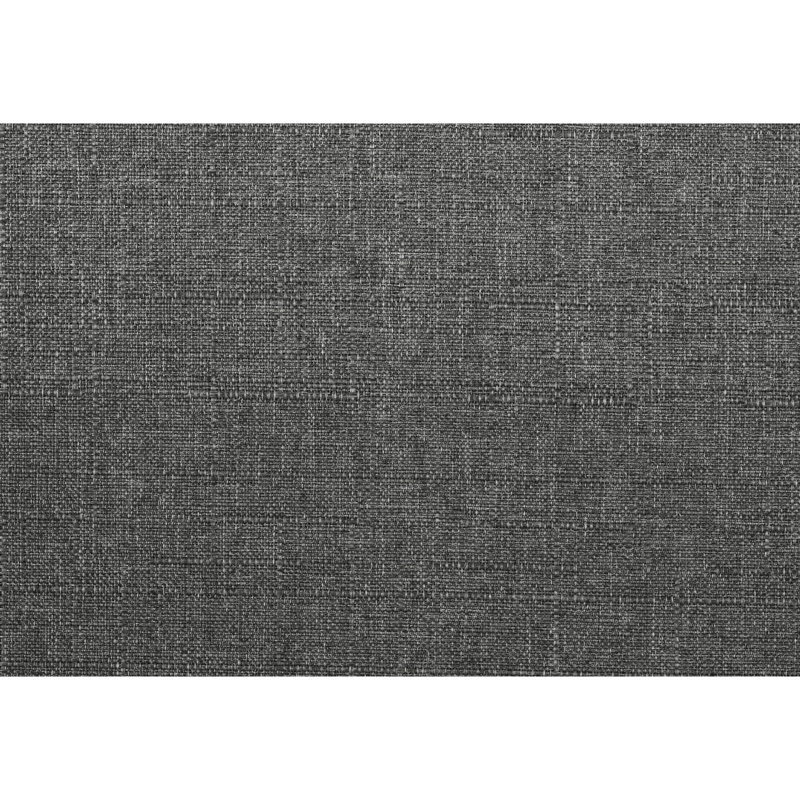 Revêtement gris avec pieds en bois massif et assise en tissu texturé d'une capacité de 300 lb