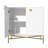 2 Door  Locker Accent Cabinet With  Spindle Legs And Triangular Handles-1892268760