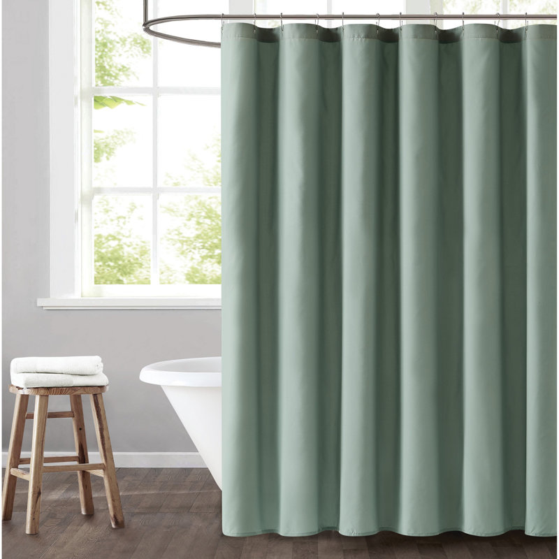  Rideau de douche en microfibre de couleur unie Trely Soft Everyday , Vert