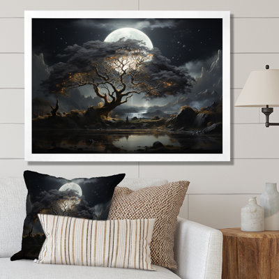 «Grey Tree Essence of Light - Trees», art mural