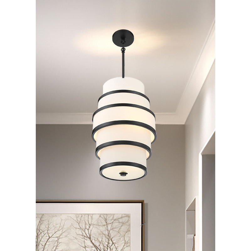 Luminaire suspendu cylindrique à 3 lumières Asfak