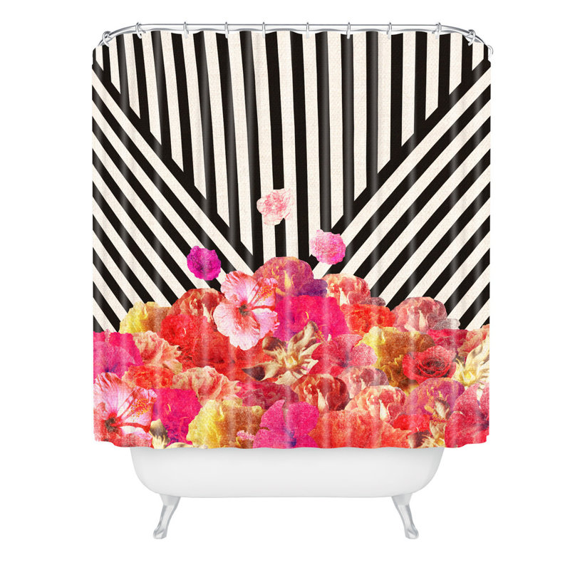 Rideau de douche simple floraline