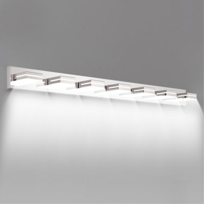 Applique murale à 7 lumières pour salle de bain et miroir moderne au design moderne et minimaliste, écoénergétique et facile à installer