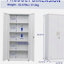 Armoire de rangement haute avec 2 portes et 4 cloisons pour séparer 5 espaces de rangement, conception maison / bureau-250335863