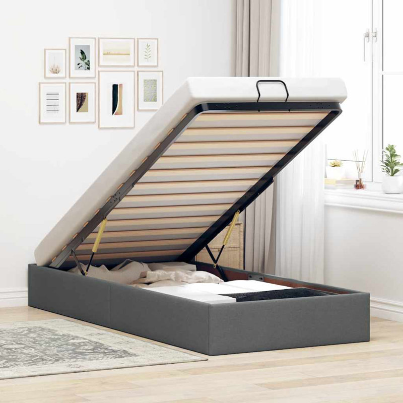 Ayssa Upholstered Bed, Dark Grey, Single (3')