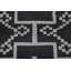 Tapis géométrique noir Gabbeh 8 x 10