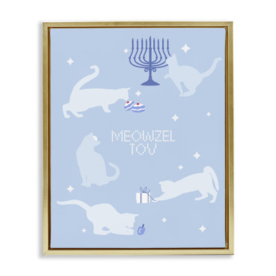Cadre flottant Meowzel Tov Seasonal Cats, design par Lil 'Rue