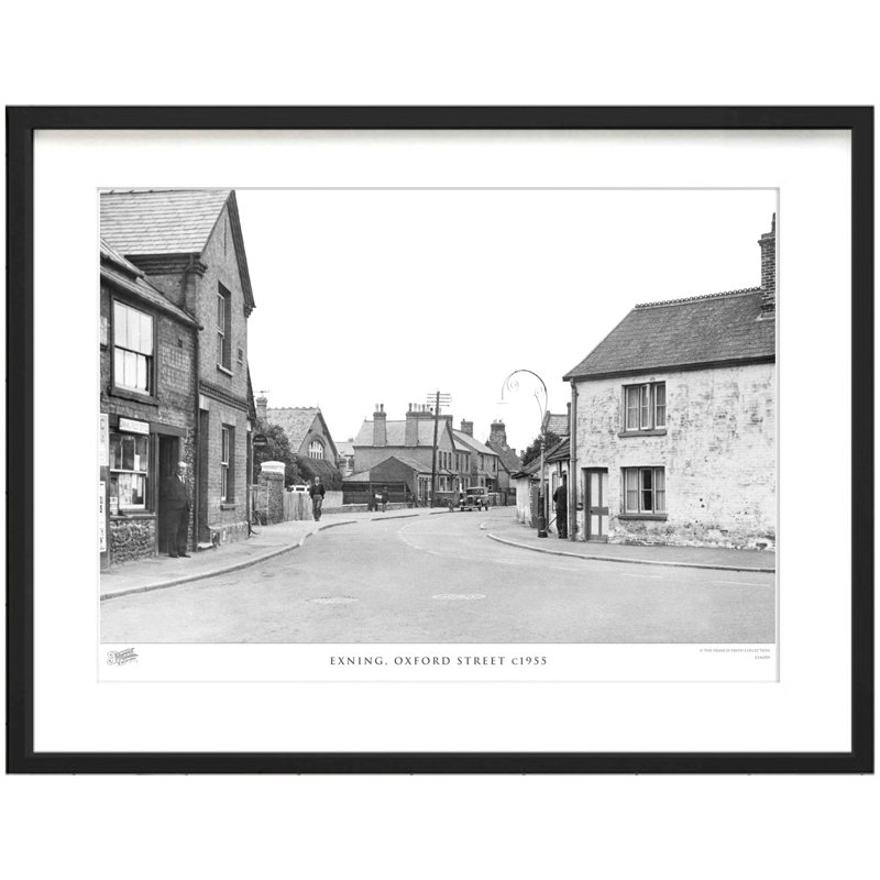 Exning, Oxford Street C1955 by Francis Frith - Single Picture Frame Print, 28cm H x 36cm W x 2.3cm D