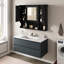 Armoire à pharmacie murale 35 po x 28 po, rangement de salle de bain au-dessus de la toilette avec tablettes ouvertes et tablette réglable-1262480177