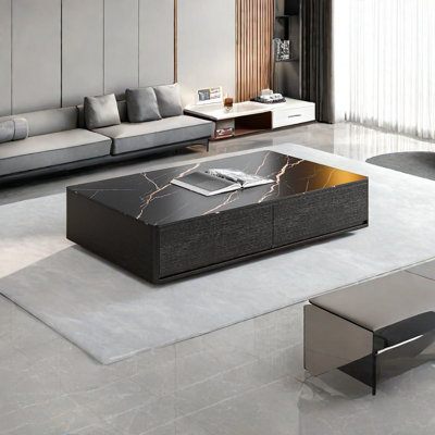 Rock top coffee table high density