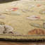 Tapis en laine crocheté à la main à motif floral Emrick-21599669
