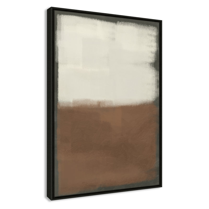 Coronado Alabaster Burst 2 - Floater Frame Print on Canvas, 37.5" H x 25.5" W x 2" D, Espresso 