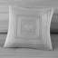 4 pièces d'édredon pour lit double / grand lit gris, avec pince, coffre-fort, lavable en machine, avec coussin décoratif et rayures tissées, preuve