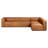 Piazza Corner Sectional Sofa in Saddle Tan