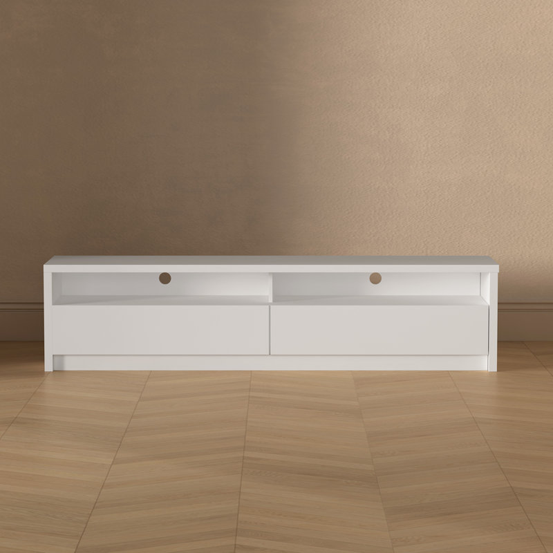 Meuble télé 70 po Duncan, Blanc