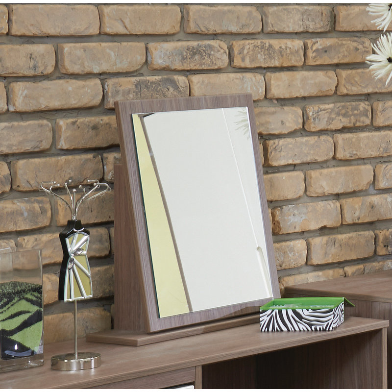 Fully Assembled Grety Dresser Mirror, Toronto Walnut