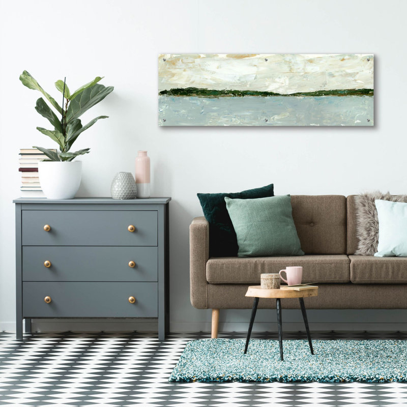 «Panoramic Vista» par Ethan Harper, art mural en verre acrylique, H 16 po x l 48 po