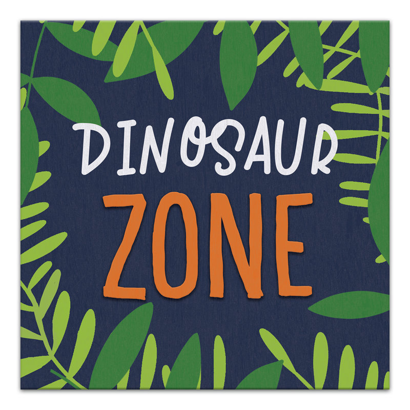 «Dinosaur Zone», reproduction sur toile, H 12 po x l 12 po x P 1,25 po