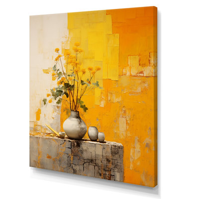 Artistique de la poterie jaune III sur toile