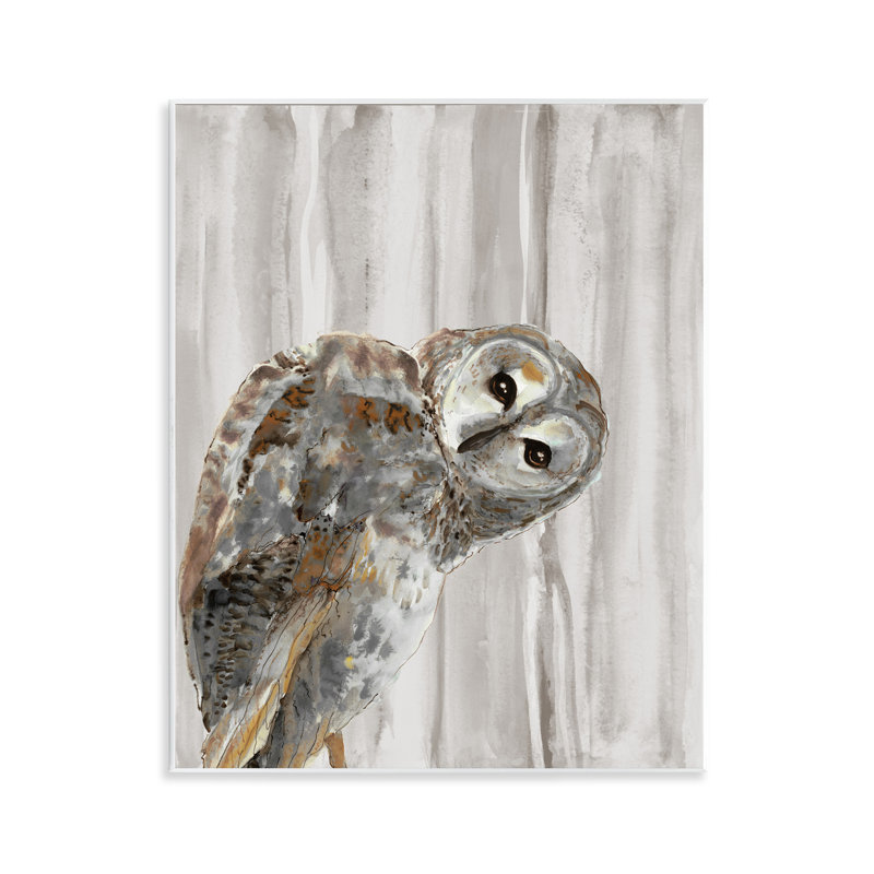 Plaque murale Peeking Owl's Gaze, design par Patti Mann