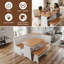 Ensemble de table de coin-repas avec banc de coin, blanc et jaune-891178336