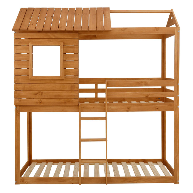 Ginsberg European Single (90 X 200 Cm) Bunk Bed, Stain Wax