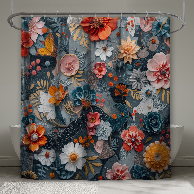 Rideaux de douche colorés, L 70 po x H 84 po