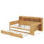 Lit de jour double avec tablettes de rangement, lit gigogne et bureau d'étude-114359480