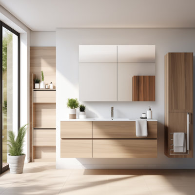 Carollyn 48'' W 36'' H Medicine Cabinet Mirror 7 Fixed