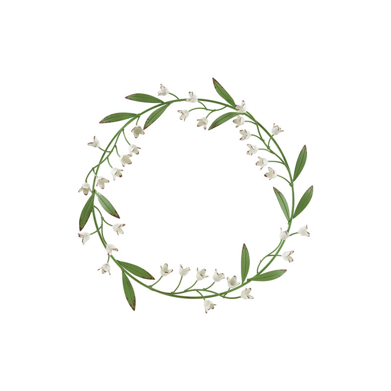 Couronne de fleurs ronde en métal