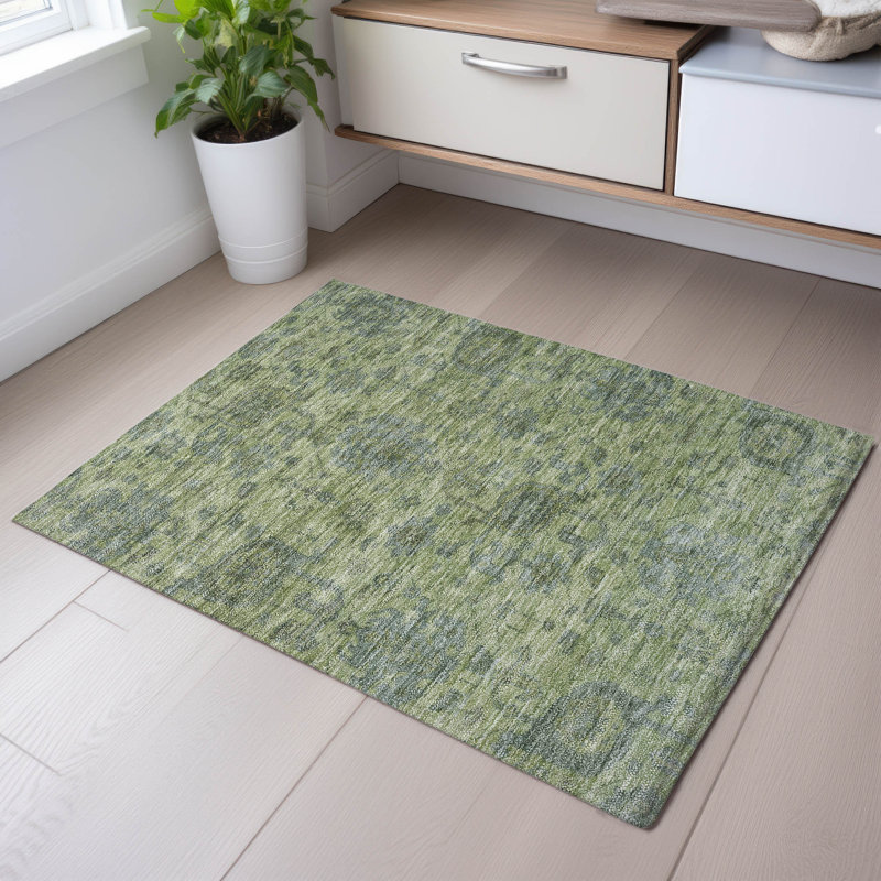 Tapis damassé Grafals AMF1105 lavable à la machine de qualité supérieure, Rectangle 1 pi 8 po x 2 pi 6 po