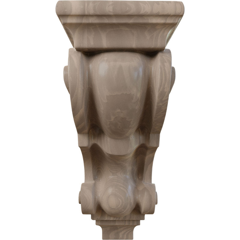 Corbeaux de bois prêts à être peints ou teints - H 10 po x l 5 po, Noyer brun