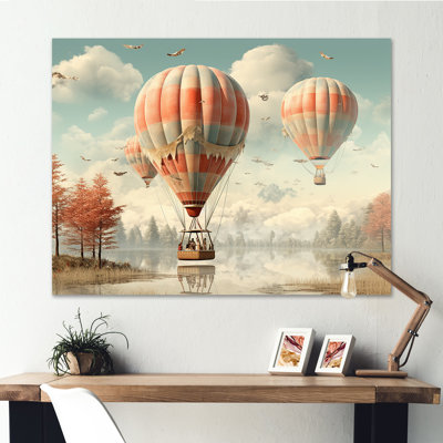 «A Playful Hot Air Balloon Bliss I», reproduction sur toile
