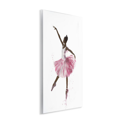 «Graceful Ballerina in Pink», art mural sur bois par Ramona Murdock