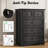 Set of 2 Tall 5-Drawer Nightstands, 35.8" High Bedside Tables-248013877