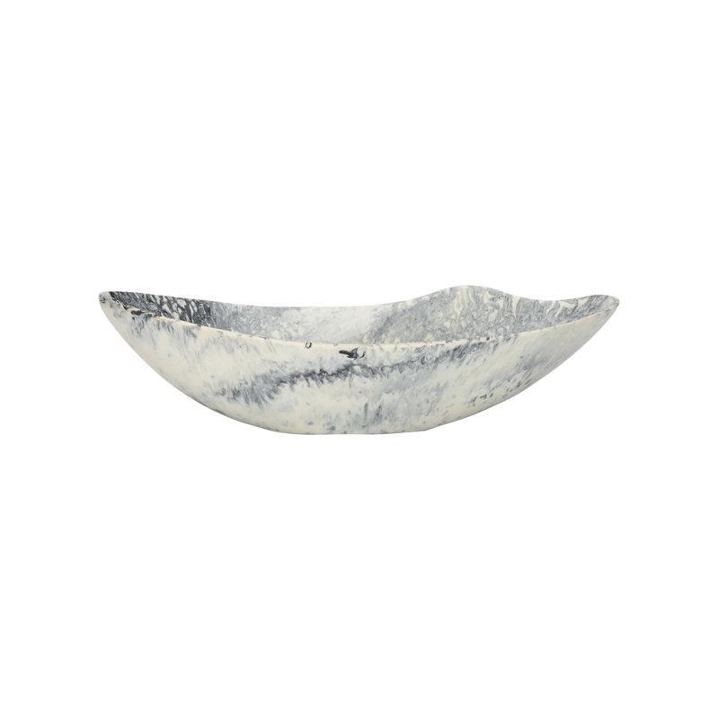 Bucolic Decorative Bowl, 4.25" H x 16" W x 6.75" D, Pink